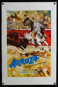 t047 ARRUZA Brazilian movie poster '72 Boetticher, cool matador art!