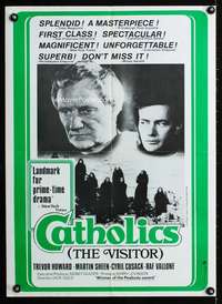t014 CATHOLICS Canadian 1973 great completely different image of Martin Sheen, Trevor Howard!