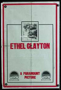 t024 ETHEL CLAYTON STOCK English double crown movie poster '20s