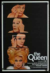 t038 QUEEN English double crown movie poster '68 transvestites!