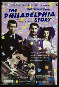 t035 PHILADELPHIA STORY English double crown movie poster R98 Grant