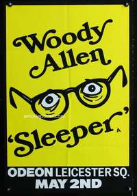 t040 SLEEPER English double crown movie poster '74 Woody Allen