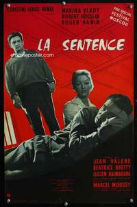 t273 LA SENTENCE French 15x24 movie poster '62 Marina Vlady, Hossein