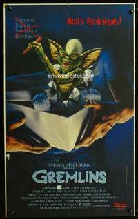 t398 GREMLINS French 23x38 movie poster R85 Joe Dante horror comedy!