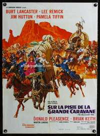 t339 HALLELUJAH TRAIL French 23x32 movie poster '65 Burt Lancaster