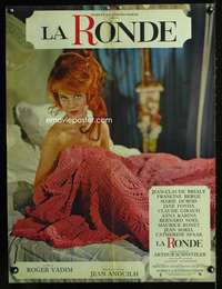t344 LA RONDE French 23x31 movie poster '64 super sexy Jane Fonda!