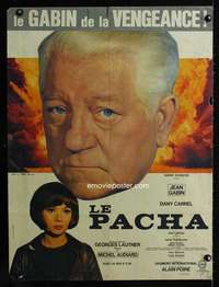 t347 LE PACHA French 23x30 movie poster '68 Jean Gabin, Lautner