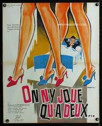t361 ONLY TWO CAN PLAY French 24x29 movie poster '62 sexy Marty art!