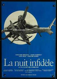 t389 UNFAITHFUL NIGHT French 22x32 movie poster '68 Antoine d'Ormesson
