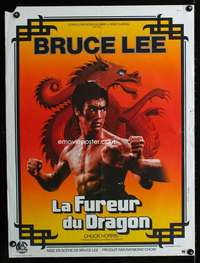 t369 RETURN OF THE DRAGON French 24x32 movie poster '74 Bruce Lee