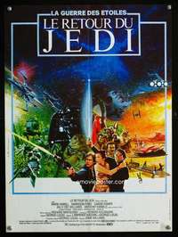 t286 RETURN OF THE JEDI French 15x21 movie poster '83 George Lucas