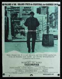 t381 TAXI DRIVER French 24x31 movie poster '76 De Niro, Scorsese