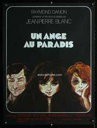 t387 UN ANGE AU PARADIS French 23x31 movie poster '73 cool Landi art!