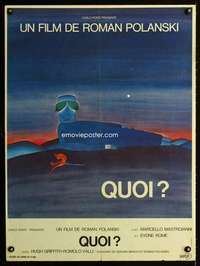 t395 WHAT French 23x32 movie poster '73 Roman Polanski comedy!