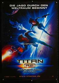t449 TITAN A.E. German movie poster '00 Don Bluth sci-fi cartoon!