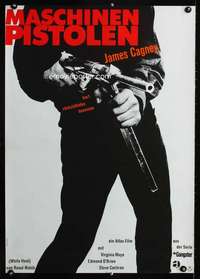 t452 WHITE HEAT German movie poster R60s cool gangster gun image!