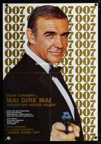 t081 NEVER SAY NEVER AGAIN gold lrg Italian pbusta movie poster '83