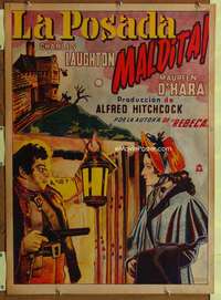 t095 JAMAICA INN Mexican movie poster '39 Hitchcock, Laughton
