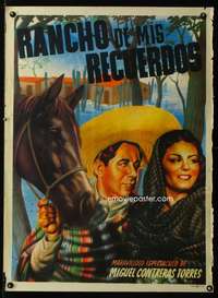 t100 RANCHO DE MIS RECUERDOS Mexican movie poster '46 Torres