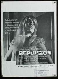 t004 REPULSION New Zealand movie poster R70s Roman Polanski, Deneuve