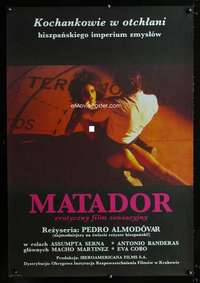 t508 MATADOR Polish movie poster '86 Pedro Almodovar, Banderas