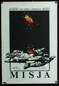 t509 MISSION Polish movie poster '86 cool W. Dybowski artwork!