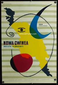 t475 NEW GUINEA Polish 23x34 movie poster '57 Eryk Lipinski art!