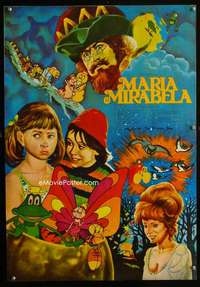 t166 MARIA MIRABELLA Romanian movie poster '81 Albin cartoon art!