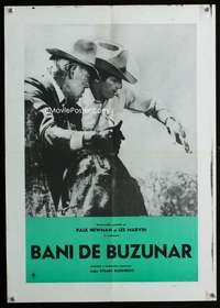t168 POCKET MONEY Romanian movie poster '72 Paul Newman, Lee Marvin