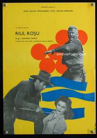 t170 RED RIVER Romanian movie poster '48 John Wayne, Montgomery Clift