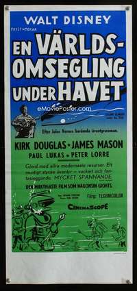 t135 20,000 LEAGUES UNDER THE SEA Swed stolpe movie poster '55 Verne