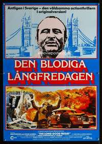t145 LONG GOOD FRIDAY Swedish movie poster '82 Hoskins, English mob!