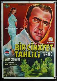 t114 ANATOMY OF A MURDER Turkish movie poster '59 James Stewart