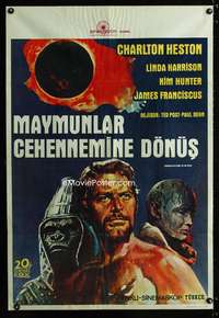 t116 BENEATH THE PLANET OF THE APES Turkish movie poster '70 sci-fi!