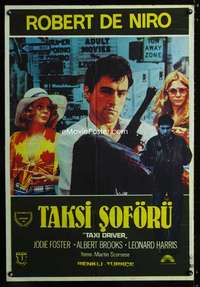 t125 TAXI DRIVER Turkish movie poster '76 Robert De Niro, Scorsese