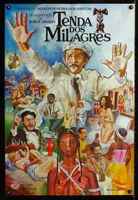 t069 TENDA DOS MILAGRES Venezuelan movie poster '77 Lobianco art!