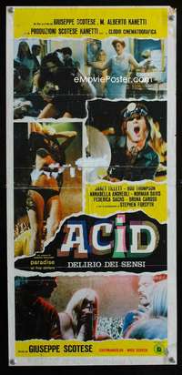 v236 ACID Italian locandina movie poster '68 LSD, crazed drug users!