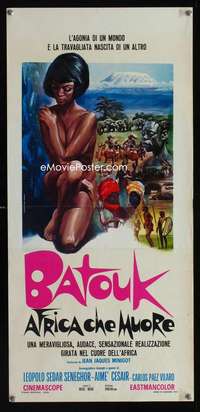 v242 BATOUK Italian locandina movie poster '67 cool Africa artwork!