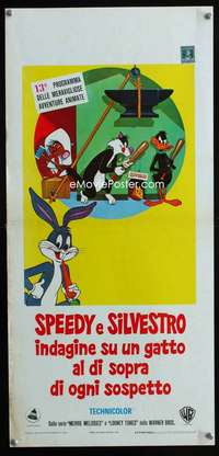 v259 BUGS BUNNY, SPEEDY & SYLVESTER Italian locandina movie poster '70
