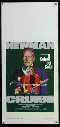 v271 COLOR OF MONEY Italian locandina movie poster '86 Newman, Cruise