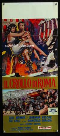 v297 FALL OF ROME Italian locandina movie poster '62 sword & sandal!