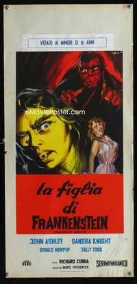 v308 FRANKENSTEIN'S DAUGHTER Italian locandina movie poster '58
