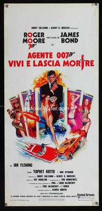 v347 LIVE & LET DIE Italian locandina movie poster '73 James Bond!