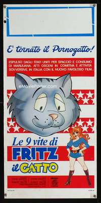 v381 NINE LIVES OF FRITZ THE CAT Italian locandina movie poster '74