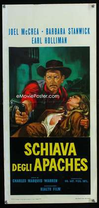v434 TROOPER HOOK Italian locandina movie poster '57 McCrea, Stanwyck