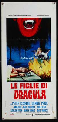 v436 TWINS OF EVIL Italian locandina movie poster '72 Nistri art!