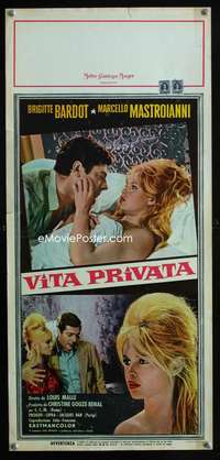 v442 VERY PRIVATE AFFAIR Italian locandina movie poster '62 Bardot