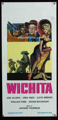 v445 WICHITA Italian locandina movie poster '55 sexy western art!