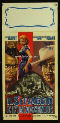 v447 WILD & THE INNOCENT Italian locandina movie poster '59 Audie