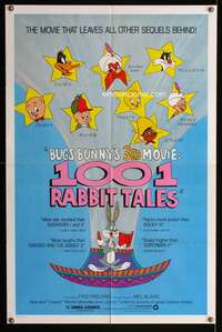 w010 1001 RABBIT TALES one-sheet movie poster '82 Bugs Bunny, Chuck Jones